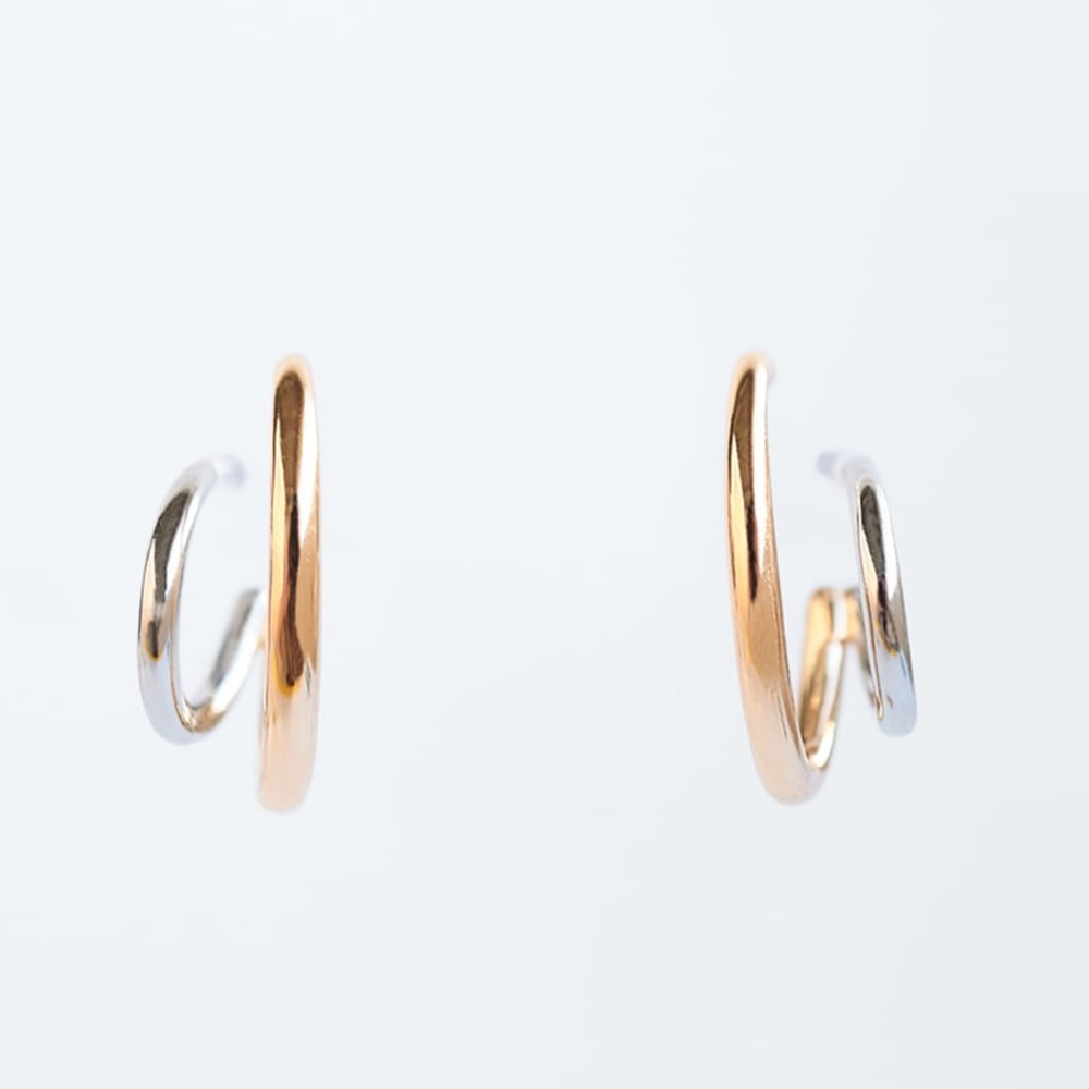 Double hoop earrings - Picture 4 of 4